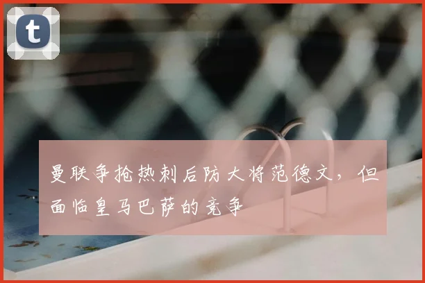 曼联争抢热刺后防大将范德文，但面临皇马巴萨的竞争